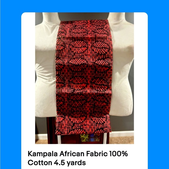 Kampala African Fabric 100% Cotton 4.5 yards - Picture 3 of 3